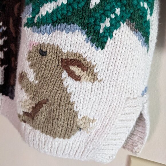 Vintage Hand knitted Signature by Northern Isles Reindeer Sweater Size Large - Picture 4 of 10